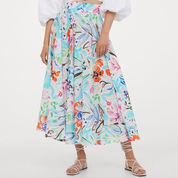 H&M Watercolor Floral Maxi Skirt - Picture 2 of 11